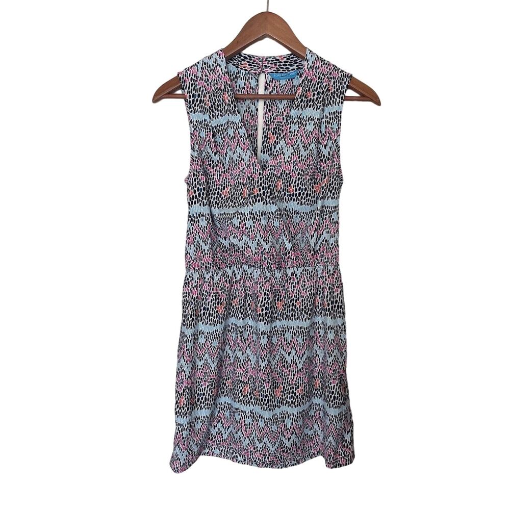 NWT Tori Richard Honolulu Paulina Women’s Sz 2 Multicolor Dot Sleeveless Dress